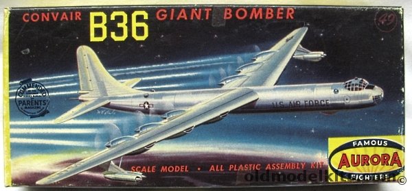 Aurora 1/333 Convair B-36 Peacemaker Giant Bomber, 492-49 plastic model kit